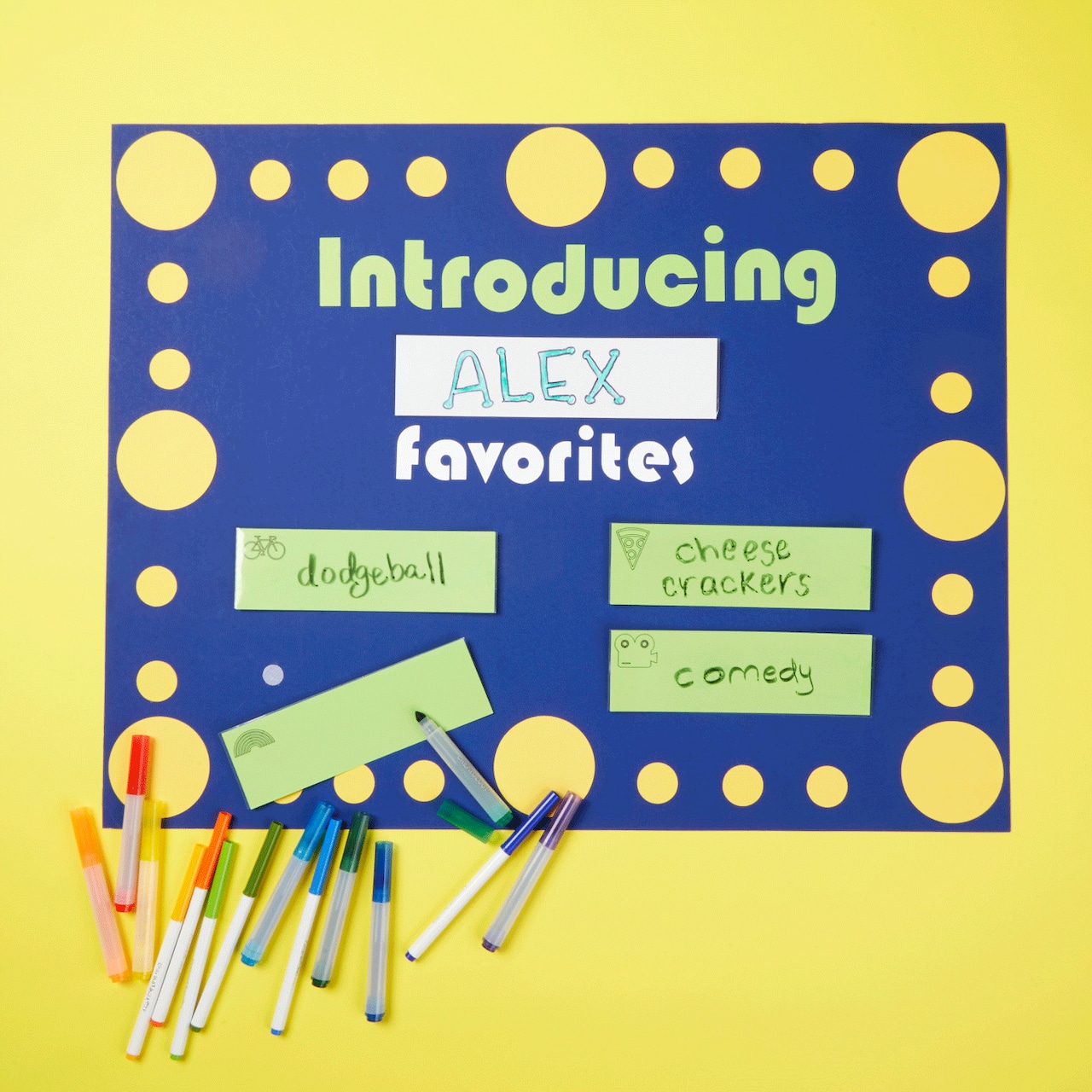 All About Me Introduction Poster Board